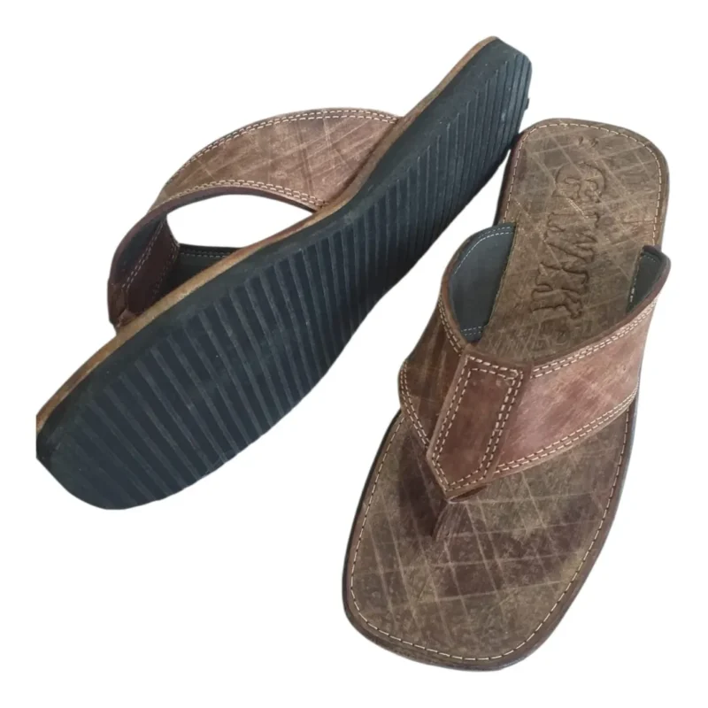 Chinelo Masculino Cabedal em Couro